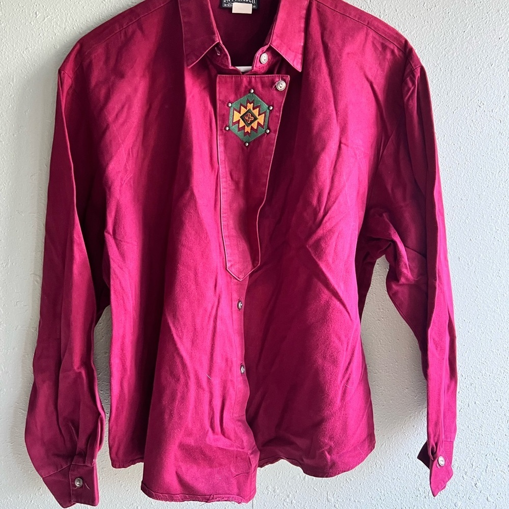 Rough Rider by circle y vintage Vibrant maroon Button-Up Shirt